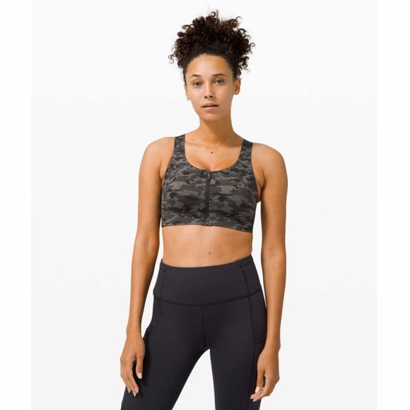 Lululemon Enlite Bra Zip Front High Support Camo - Picture 3 of 11